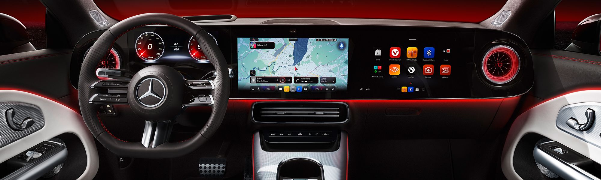 Das Interieur des brandneuen Mercedes-Benz CLA