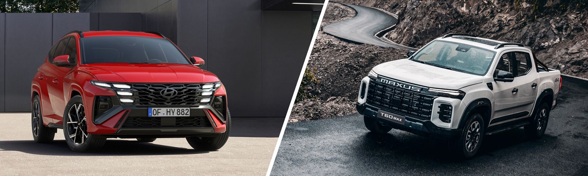 Zwei Marken. Zwei Einsatzbereiche.Nutzfahrzeuge von MAXUS oder Pkw-Highlights von Hyundai entdecken