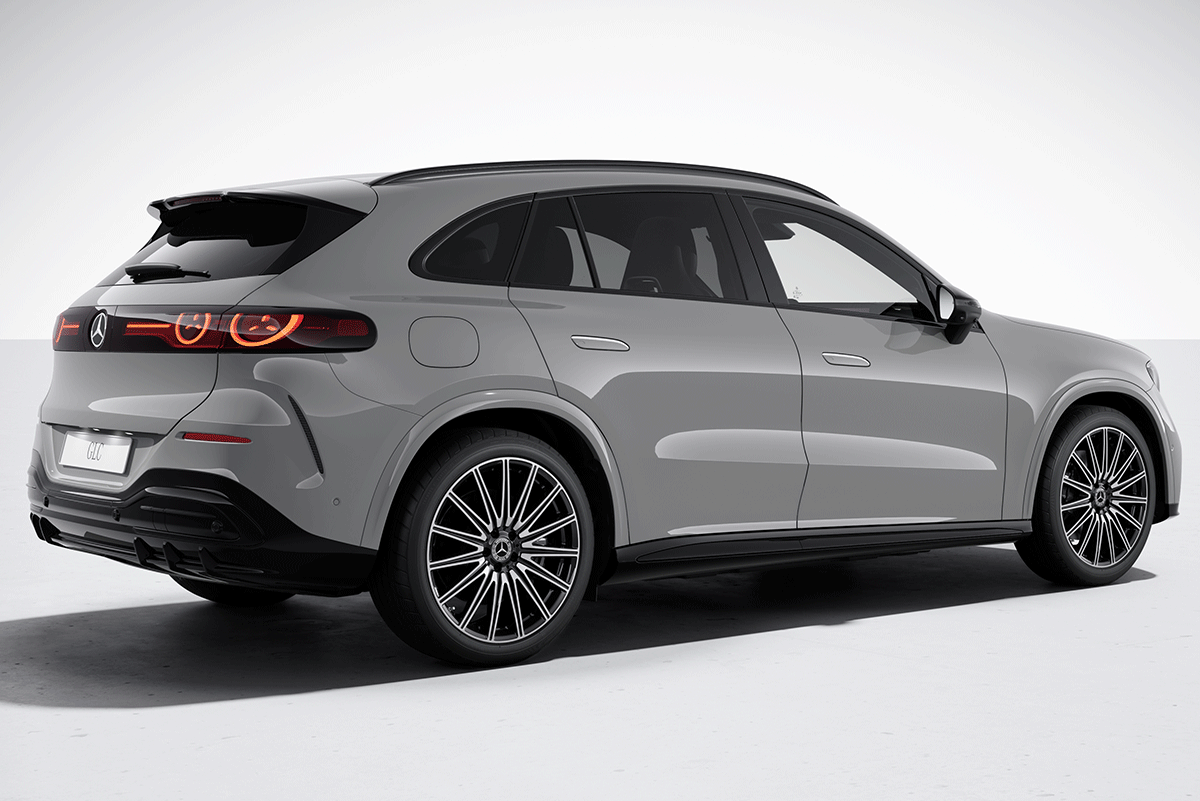 Der neue vollelektrische GLC in grau