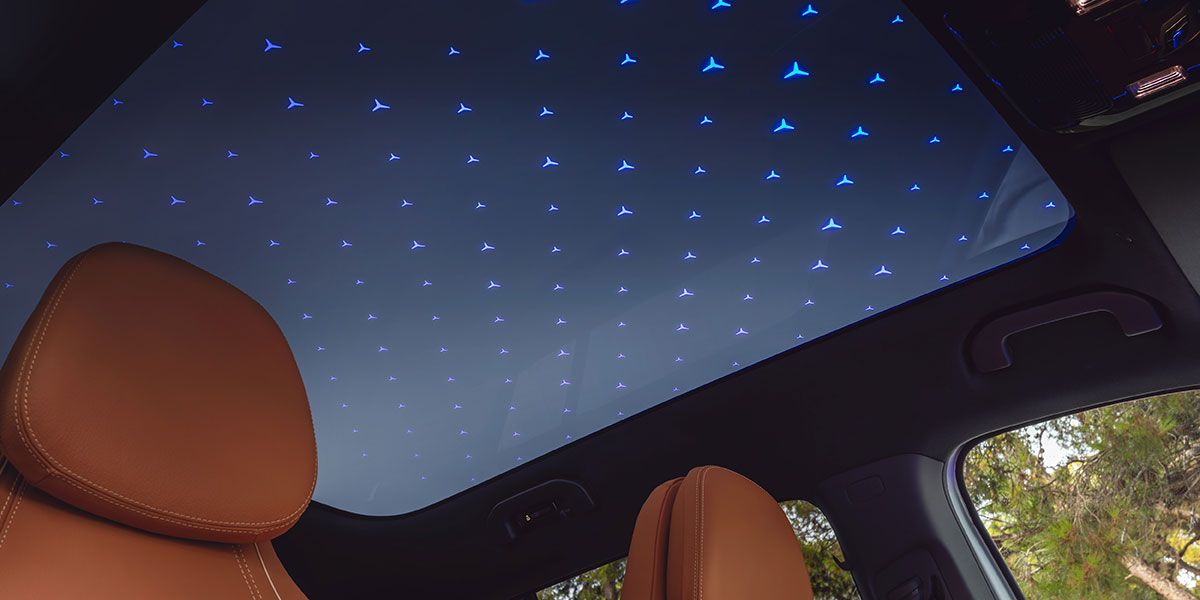 Das Panoramadach mit SKY Control im neuen vollelektrischen GLB