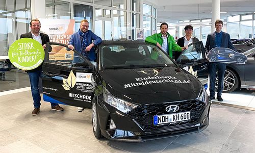 Fahrzeugübergabe Hyundai i20 an Kinderhospiz Mitteldeutschland