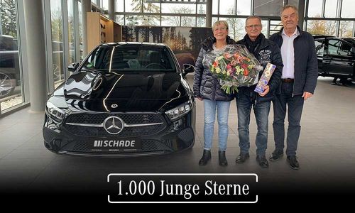Auslieferung des 1000. Jungen Sterns in 2024 im Autohaus SCHADE