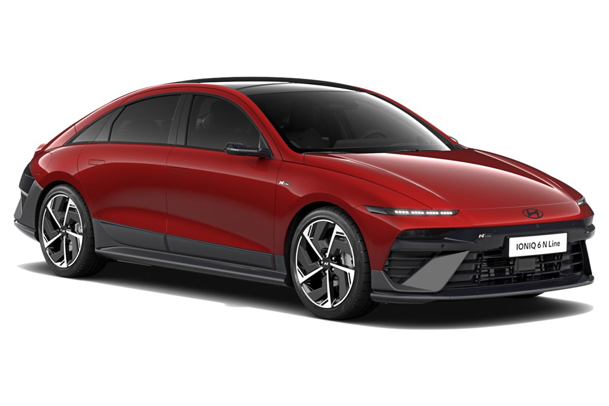 Der neue Hyundai IONIQ 6 N-Line in rot