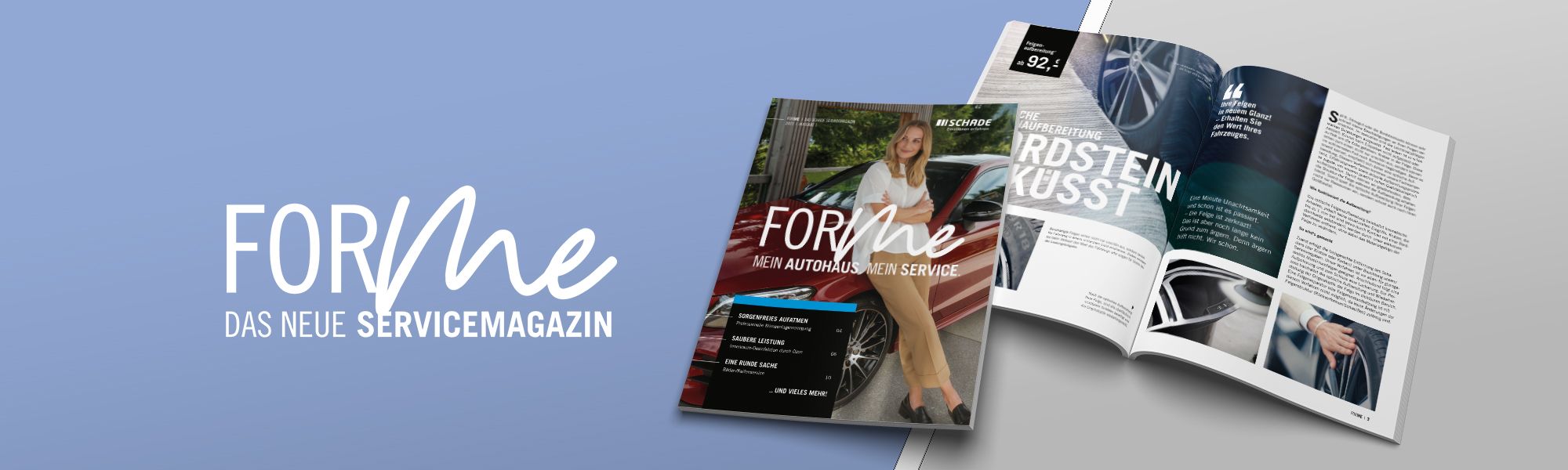 SCHADE Servicemagazin "For me"