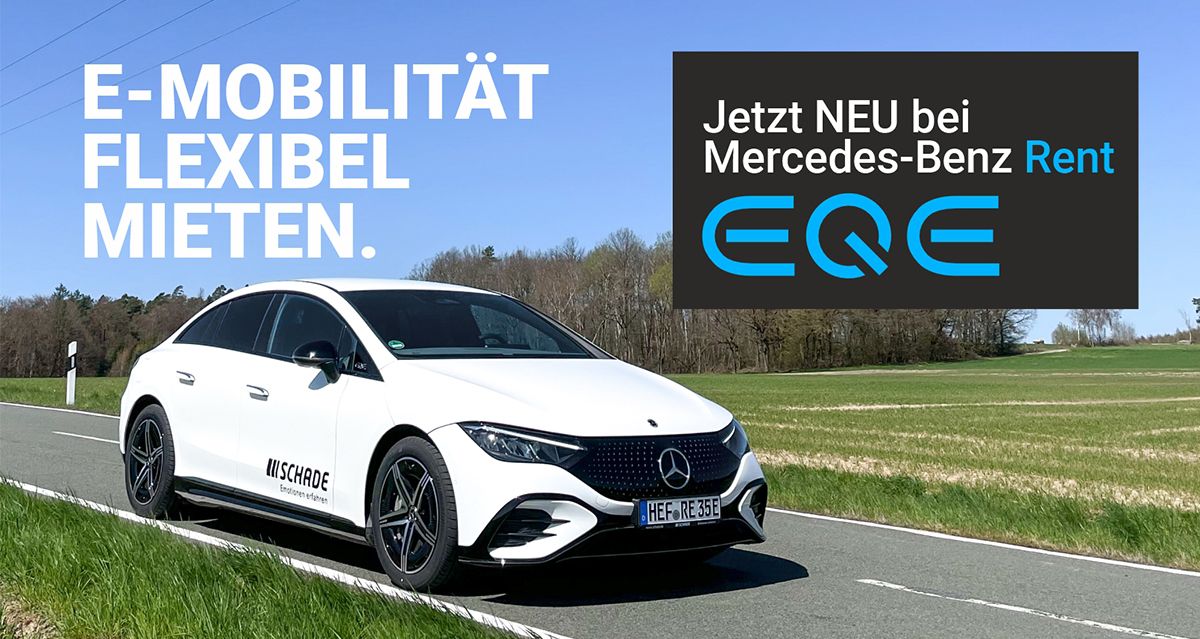 Jetzt neu zu mieten: der EQE bei Mercedes-Benz Rent