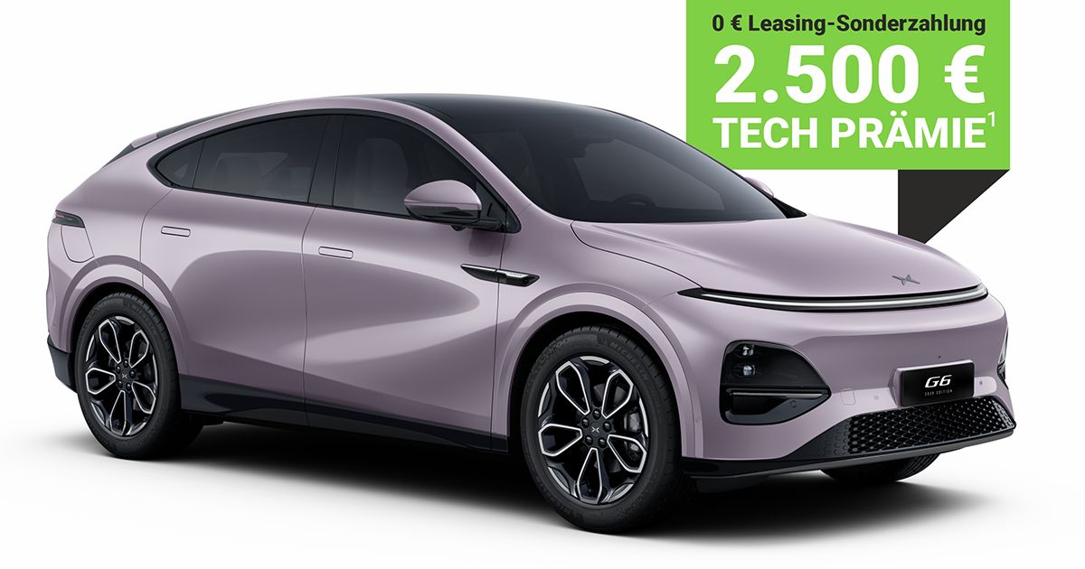 Der XPENG G6 jetzt mit 2.500,00 € Tech-Premie