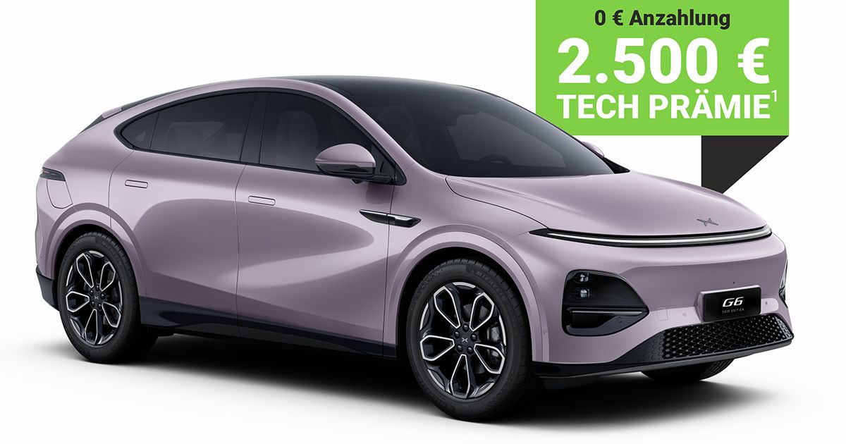 Der XPENG G6 jetzt mit 2.500,00 € Tech-Premie