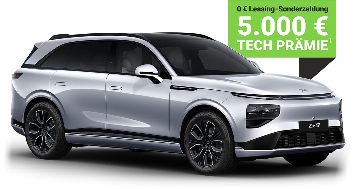 Der XPENG G9 jetzt mit 5.000,00 € Tech-Prämie