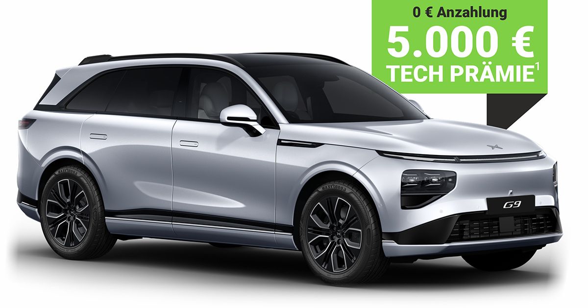 Der XPENG G9 jetzt mit 5.000,00 € Tech-Prämie