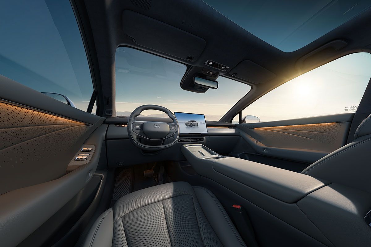 Das Interieur des P7+ in der Farbe dark grey