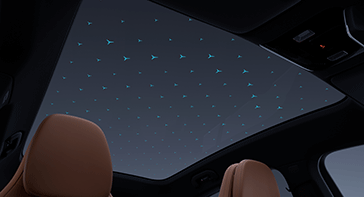 Panoramadach im neuen vollelektischen Mercedes-Benz GLC