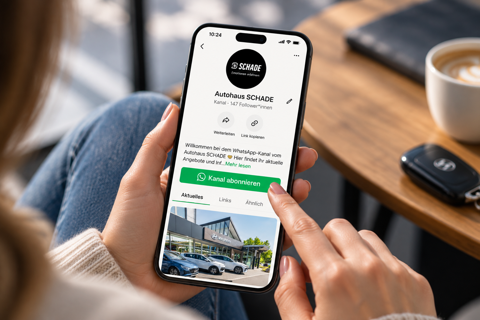 WhatsApp-Kanal vom Autohaus SCHADE