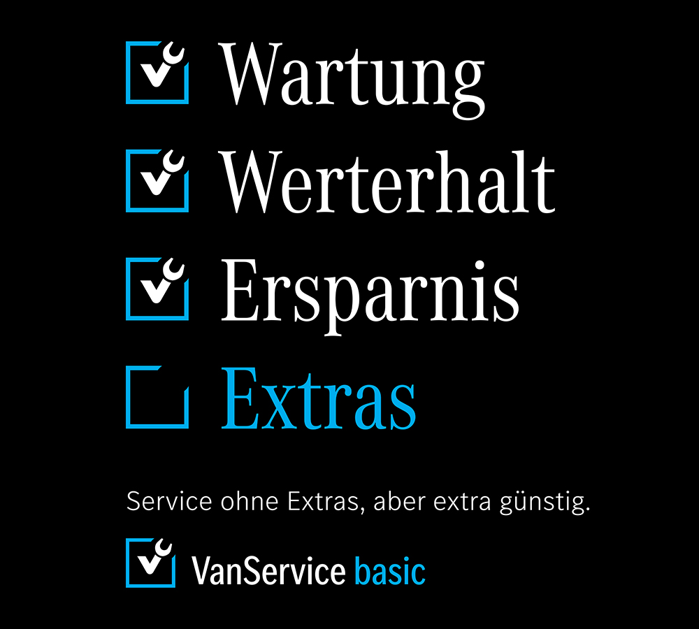 Vorteile mit VanService basic für Ihren Mercedes-Benz